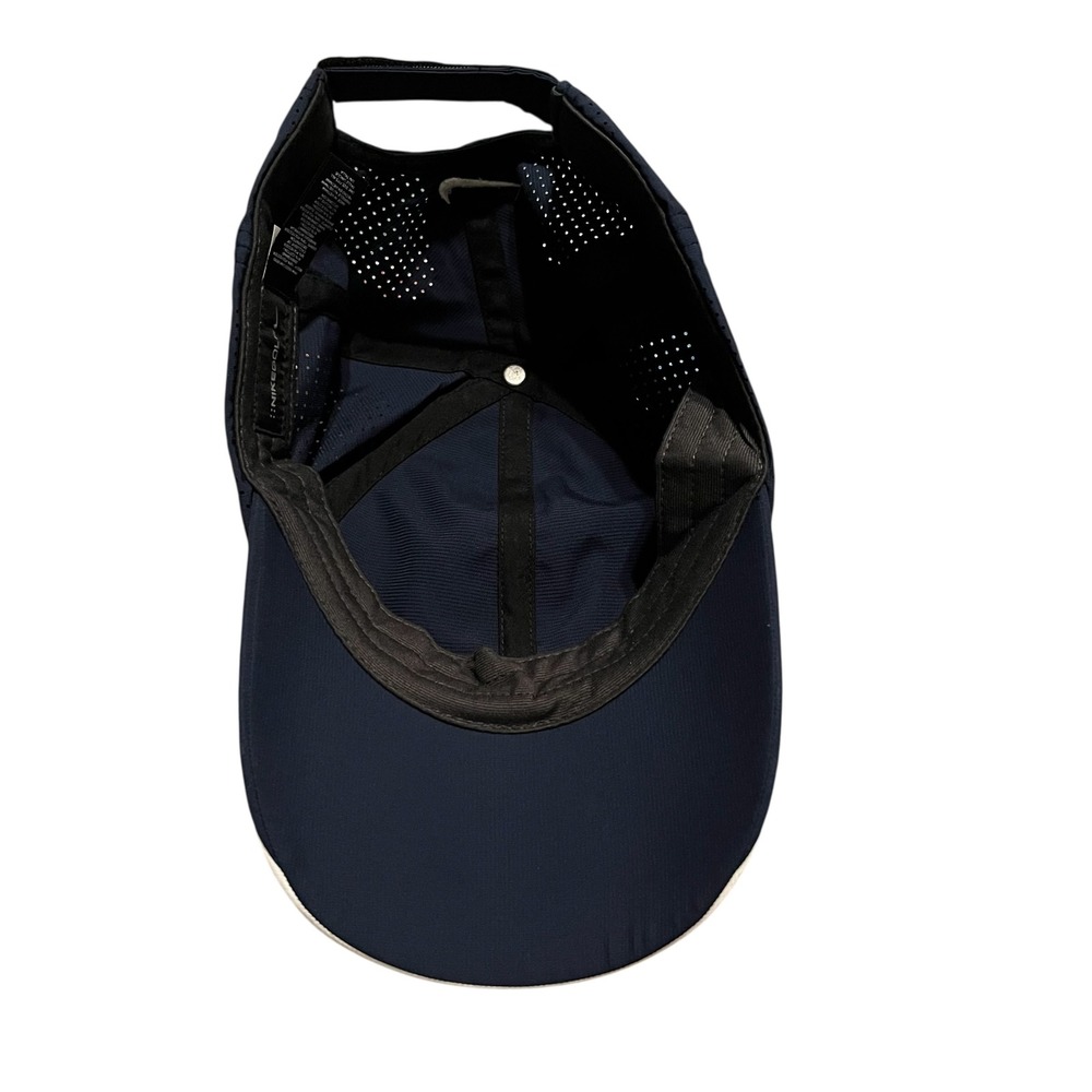 Nike Golf One Vapor Hat Mens Navy Blue Perforated Performance Adjustable Cap - Picture 7 of 9